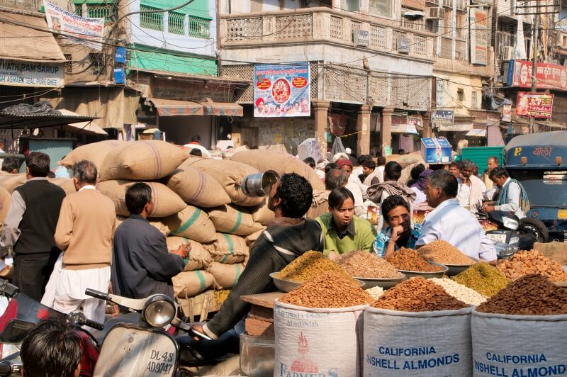 Khari Baoli Market in Old Delhi