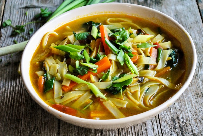 Vegan spicy noodle soup nepali thukpa 2