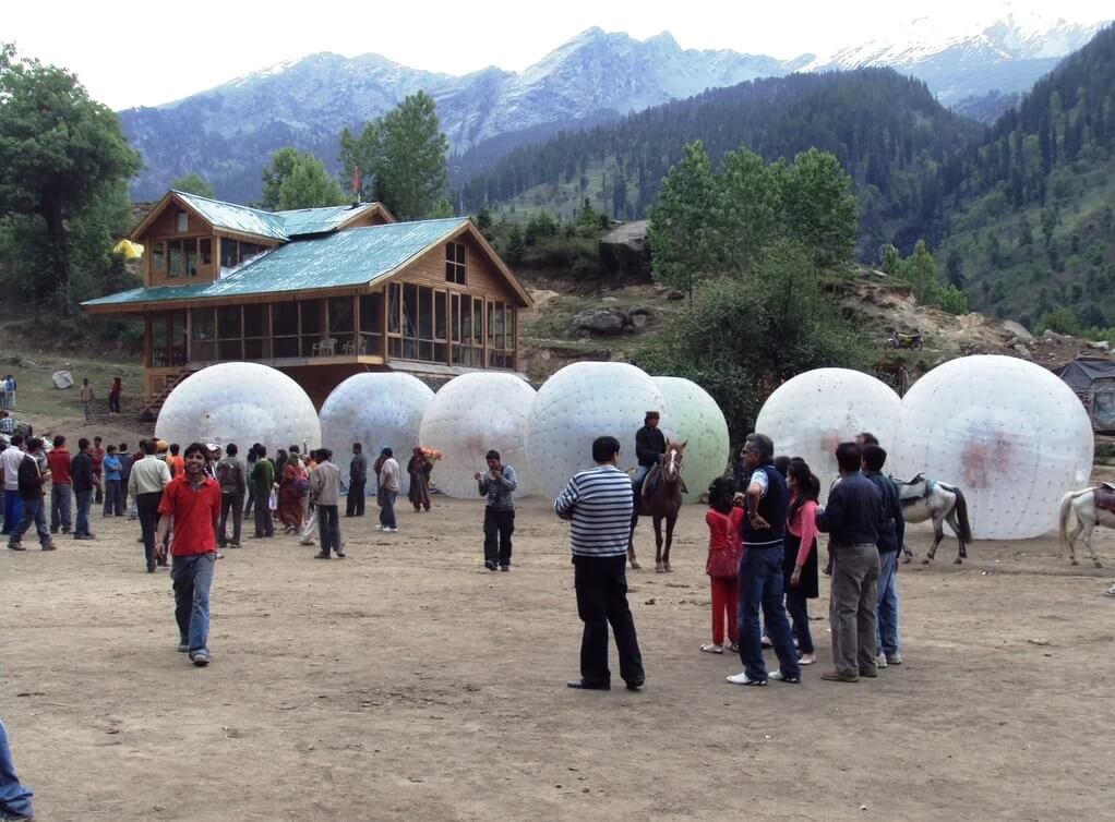 Zorbing in Solang Valley, Manali, Himachal