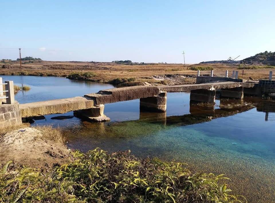 Megalithic Bridge on the Um-Nyankanah, Meghalaya