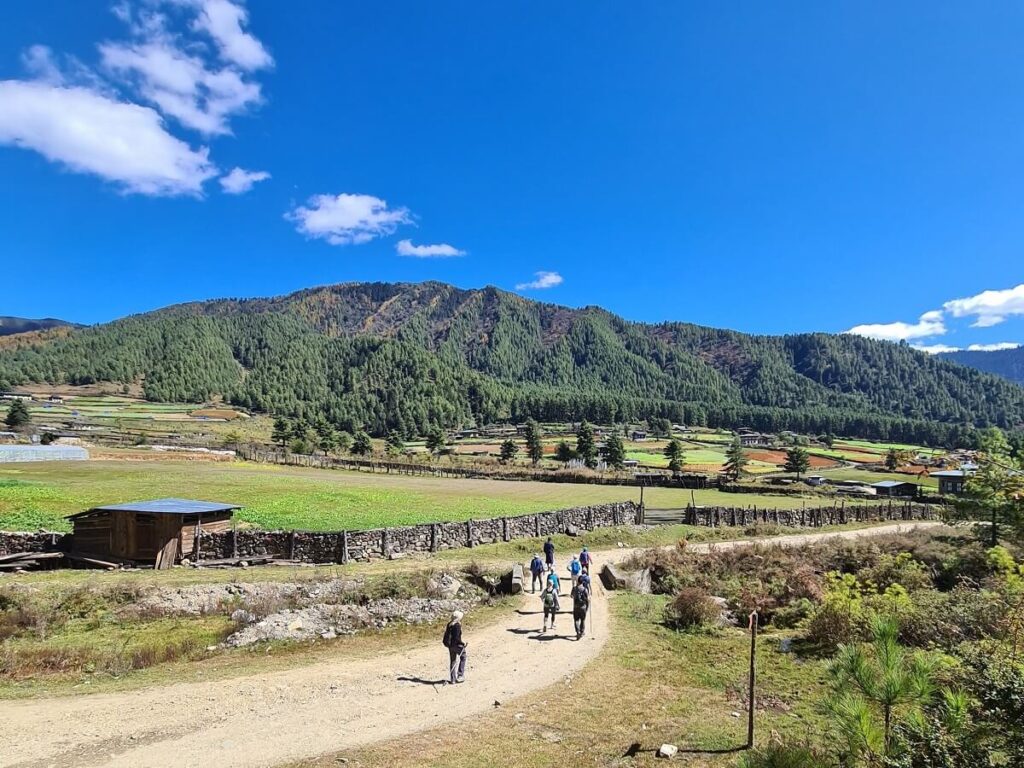 Hike in Phobjikha Valley Bhutan