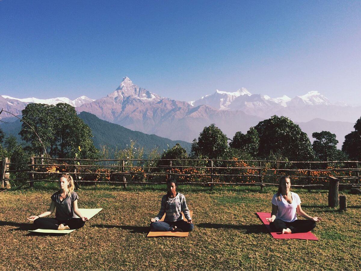 Yoga in Pokhara, Nepal