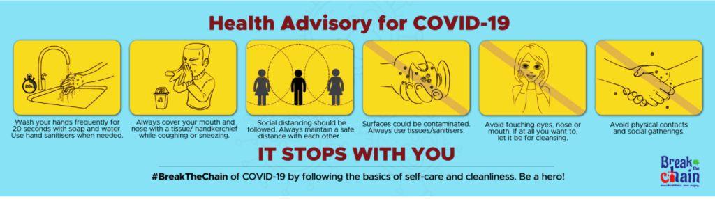 Health Advisory for COVID-19