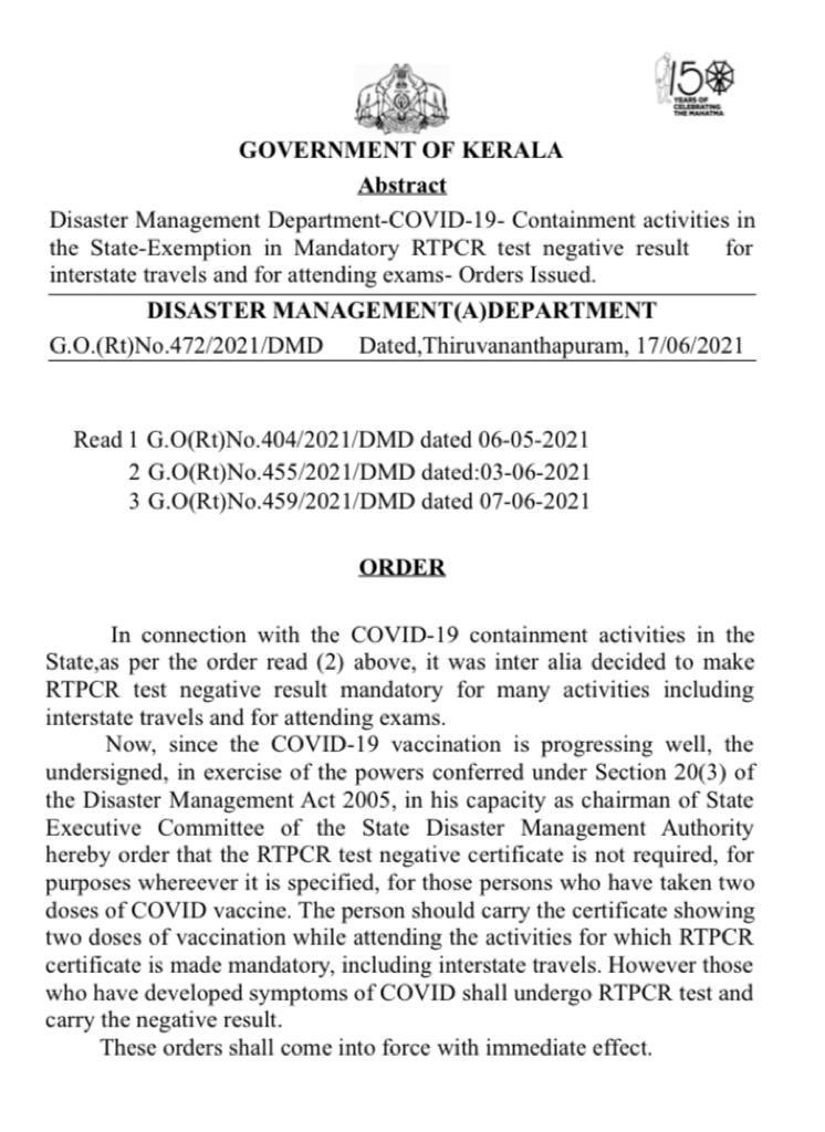 Kerala-Fully-Vaccinated-Passengers