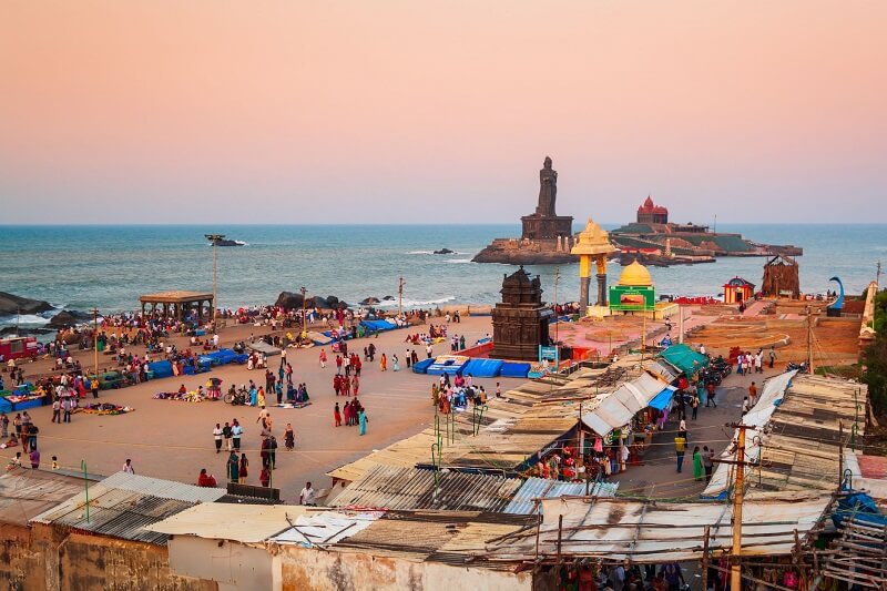 Stalls at the beach, Kanyakumari