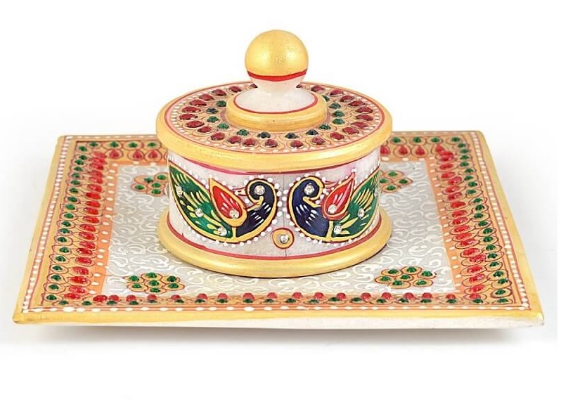 Meenakari Marble Jewellary Box, Jaipur, Rajasthan