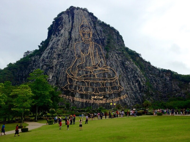 Buddha Engraving at Khao Chi Chan, Pattaya, Thailand