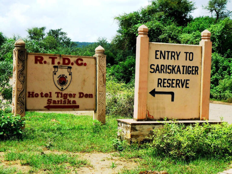 sariska-tiger-reserve alwar entry sign board