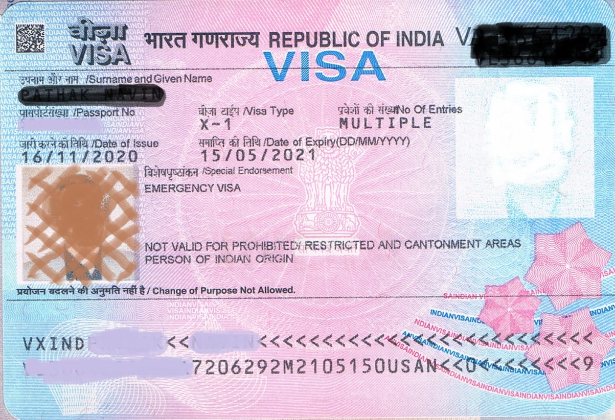 travel documents needed for india