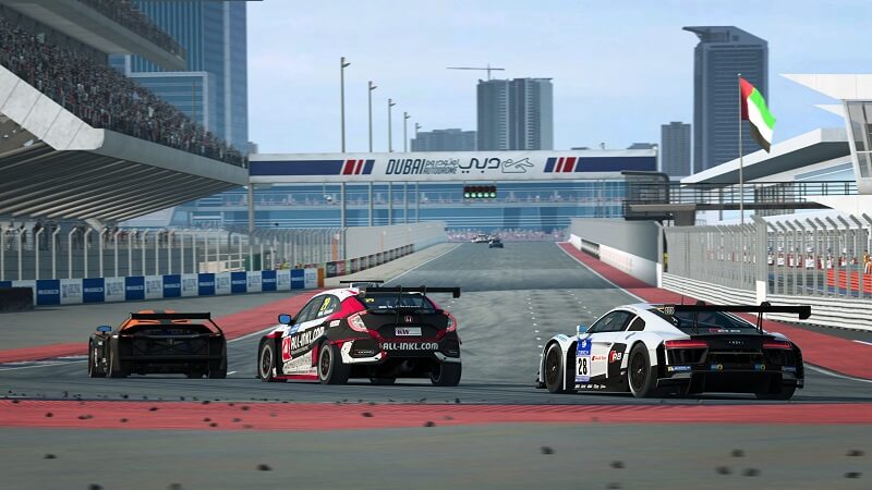 Race at the Dubai Autodrome