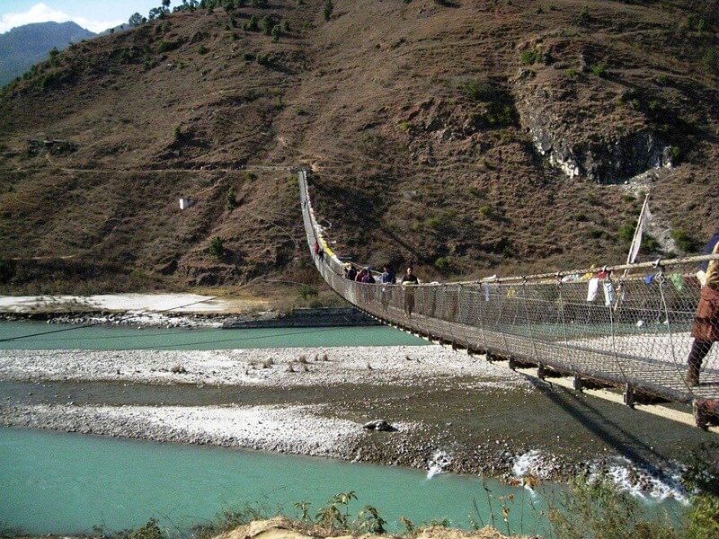 Suspension Bridge, Punakha, Bhutan