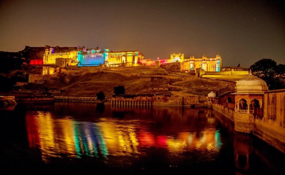 Light and sound show at Amber fort, Jaipur