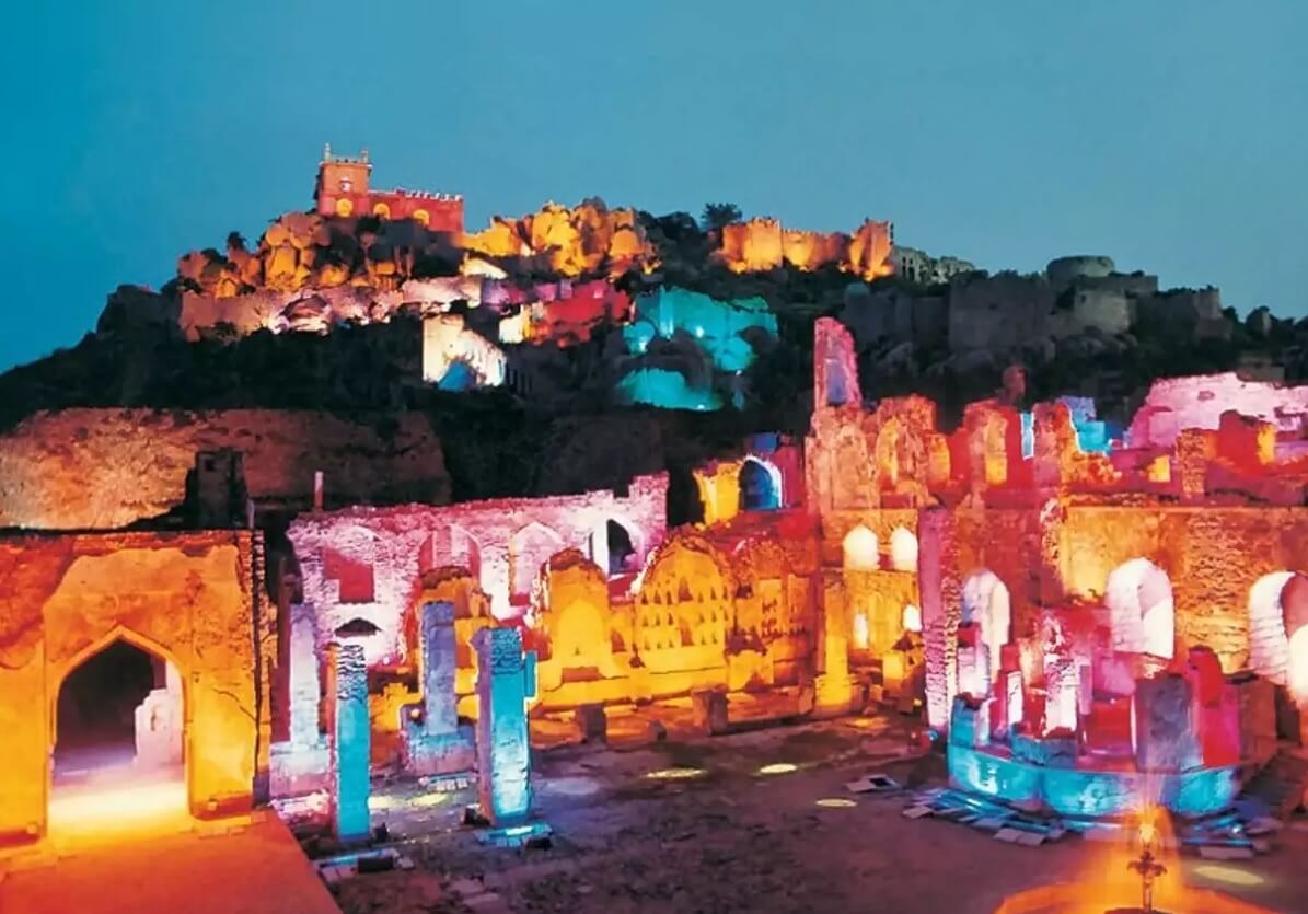 Light and sound show at Golconda fort, Hyderabad