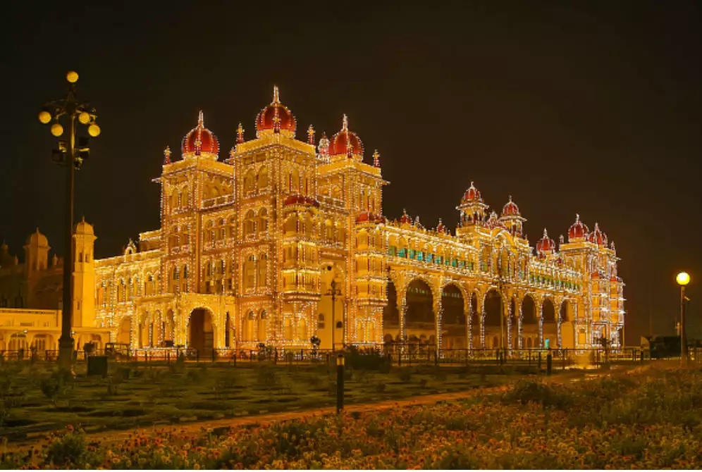 Light and sound show at Mysore Palace, Mysore