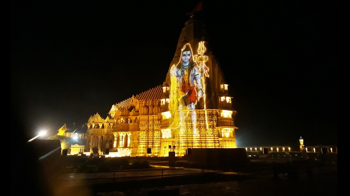 Light and sound show of Somnath Temple, Gujarat