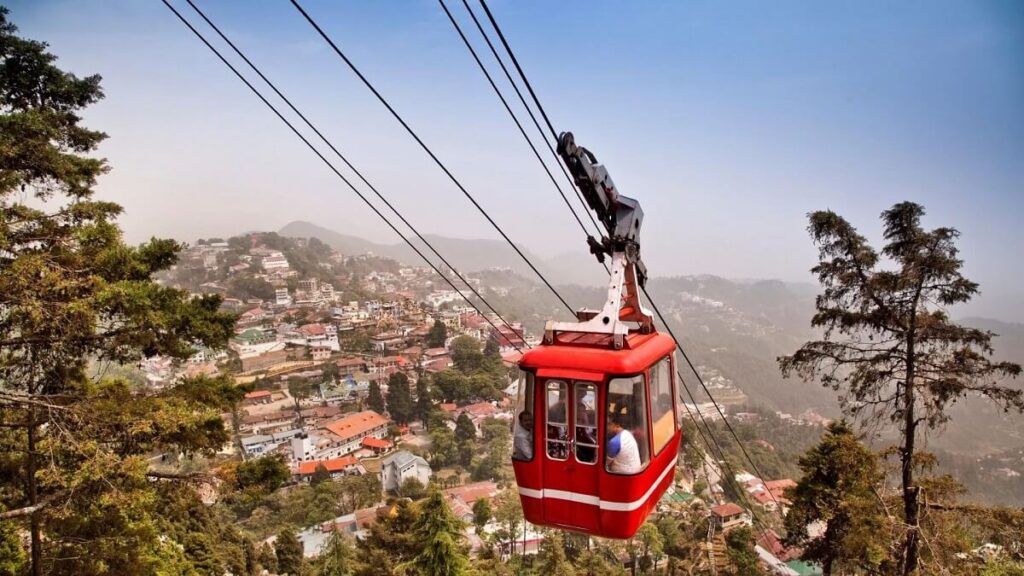 Ropeway Journey to Gun Hill, Mussoorie, Uttarakhand