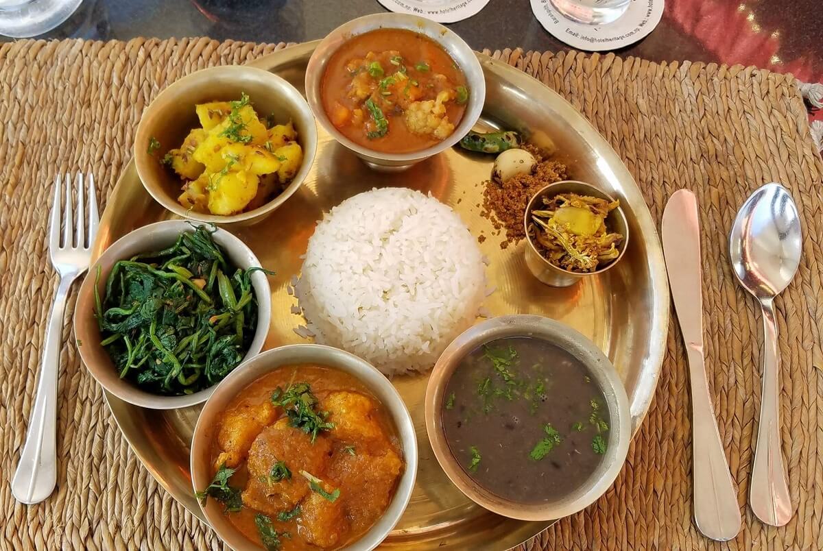 Dal Bhat Food in Nepal
