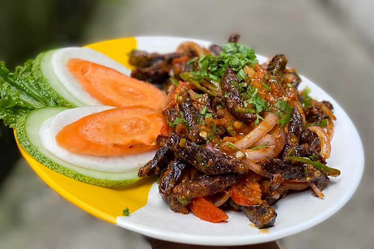 Sadeko Sukuti Food in Nepal