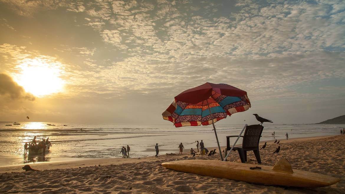 Calangute Beach Sunset Points Goa