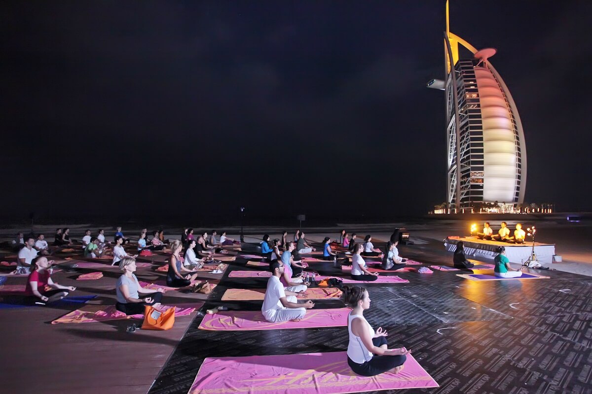 Full Moon Yoga and The Glow-In-The-Dark Yoga At Talise Spa Dubai