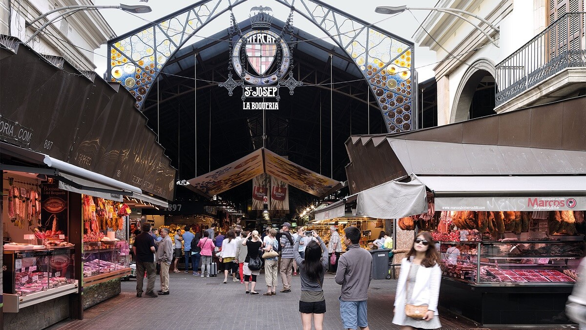 Shopping in Barcelona, Spain