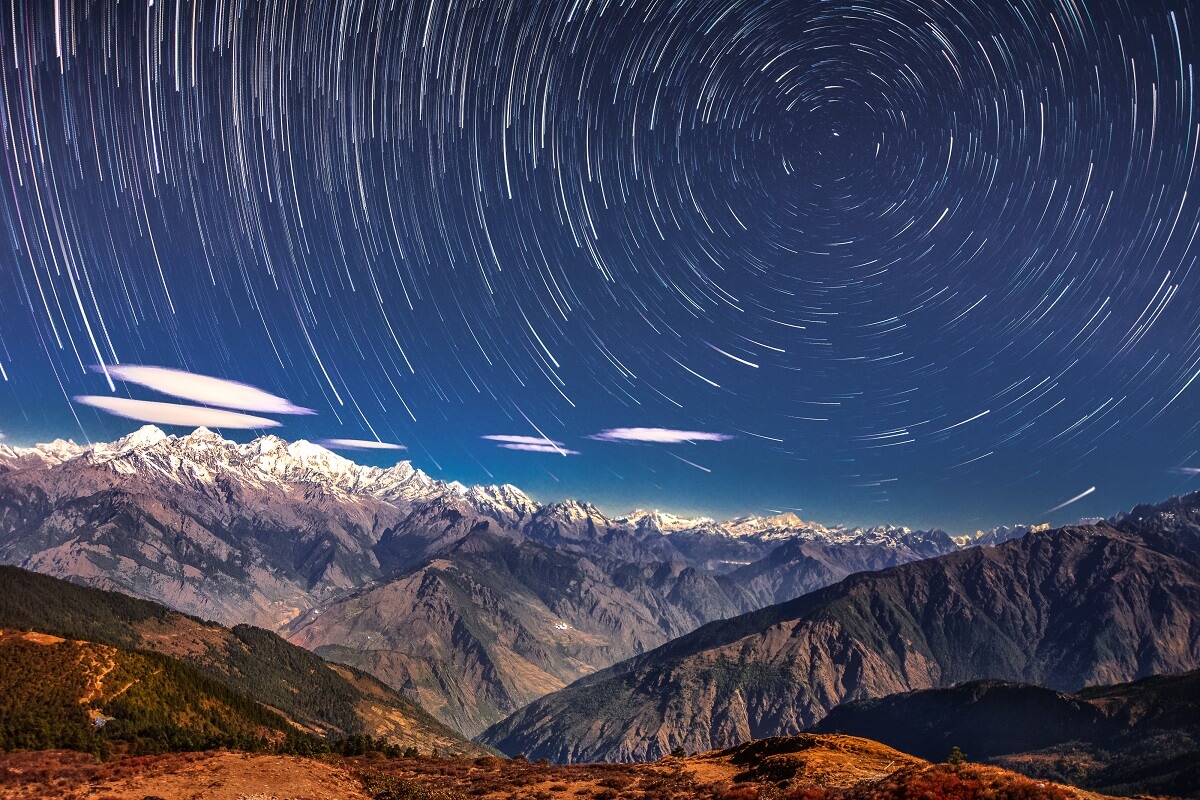 Starry night in Langtang_National_Park Nepal
