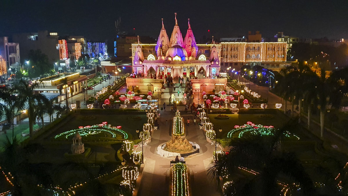 Diwali in Akshardham Temple Jaipur