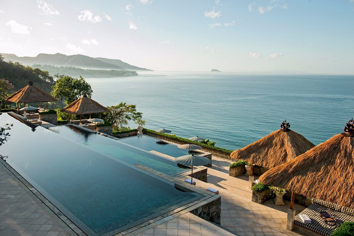 Rooftop Pool Amankila in Bali Indonesia