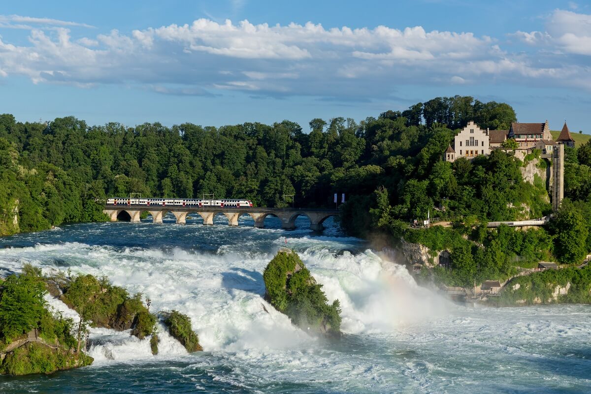 The Rhine River Waterfalls Northern Switzerland