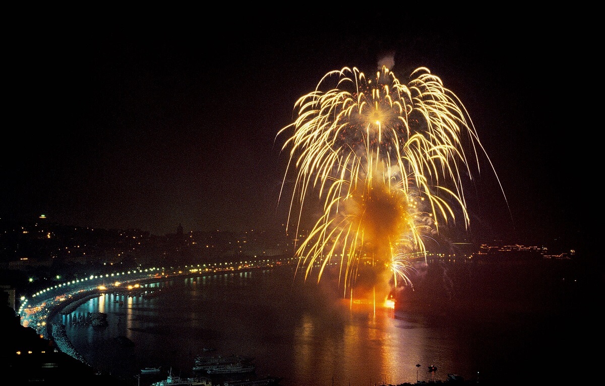 light festival of Piedigrotta Naples Italy