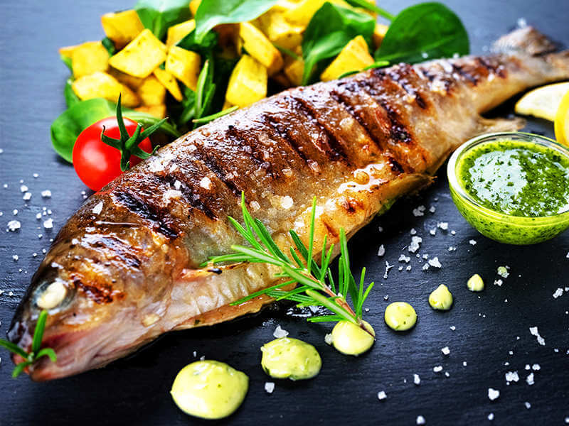 Kullu Trout Fish Food Himachal