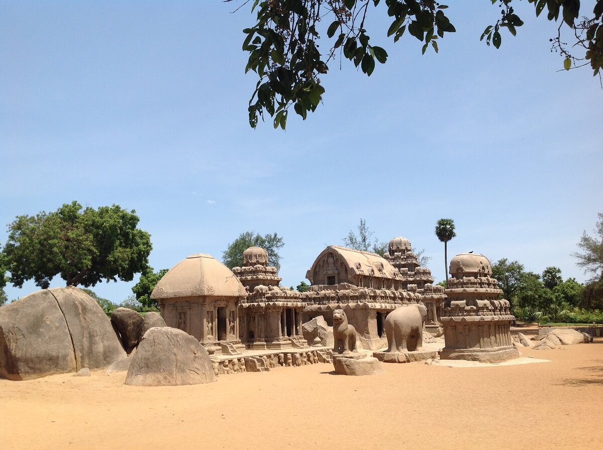 Panch Rathas Mahaballipuram,Tamil Nadu