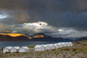 Camping in Pangong Lake in Ladakh