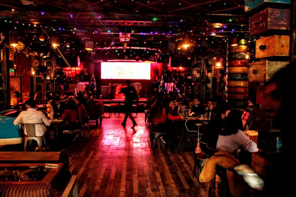 Junkyard Cafe Nightlife at Connaught Place Delhi