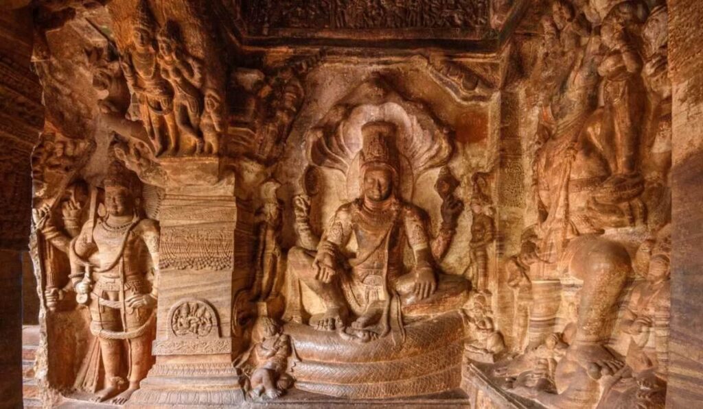 Badami Cave Temples Painting, Karnataka