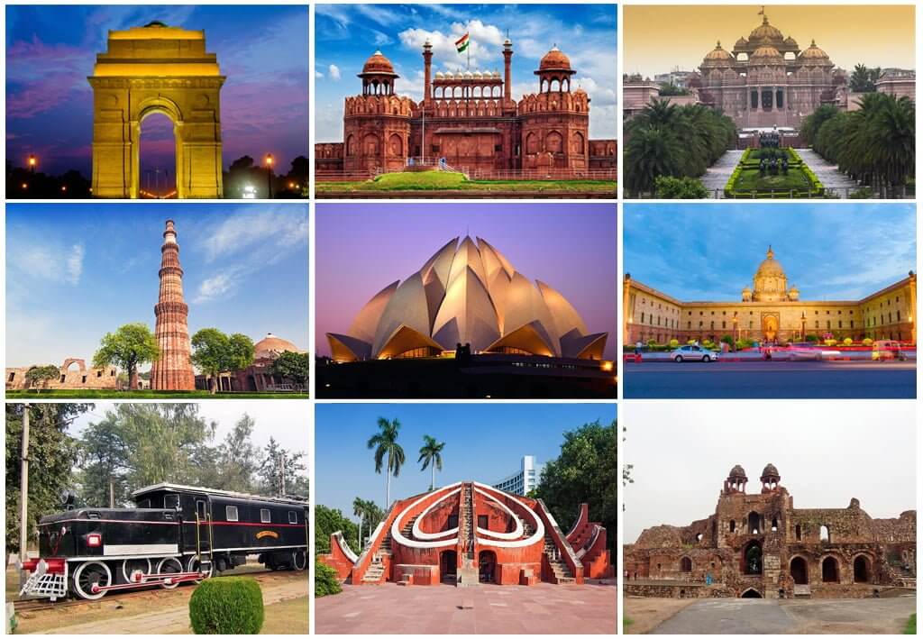 Delhi Attractions Distance from City Center (Connaught Place)