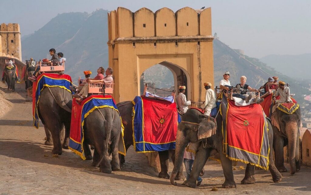 Elephant Safari at Amer Fort Jaipur Rajasthan