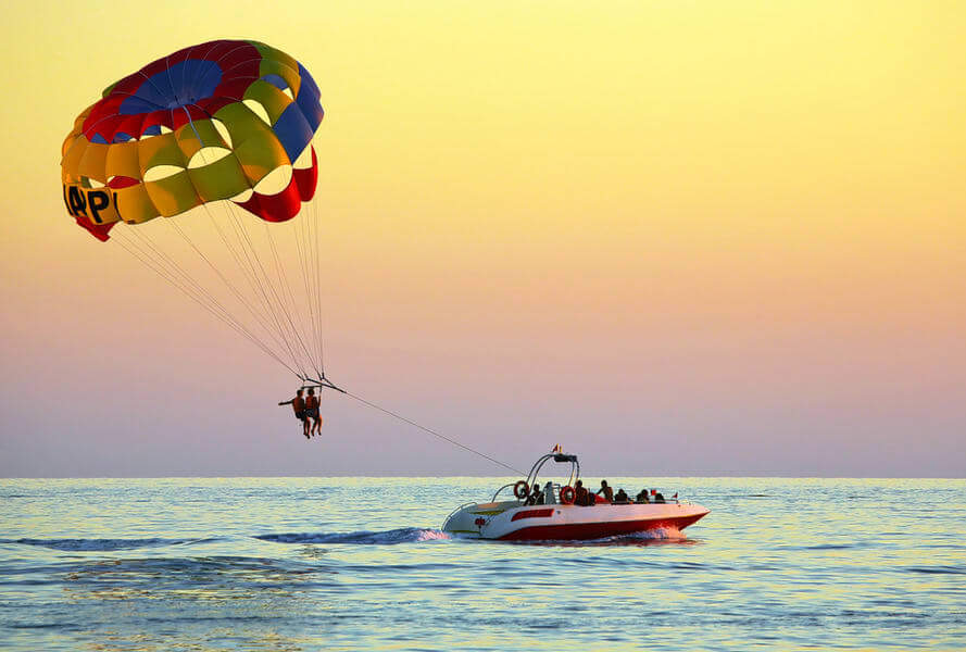 Parasailing at Veli Beach Kerala