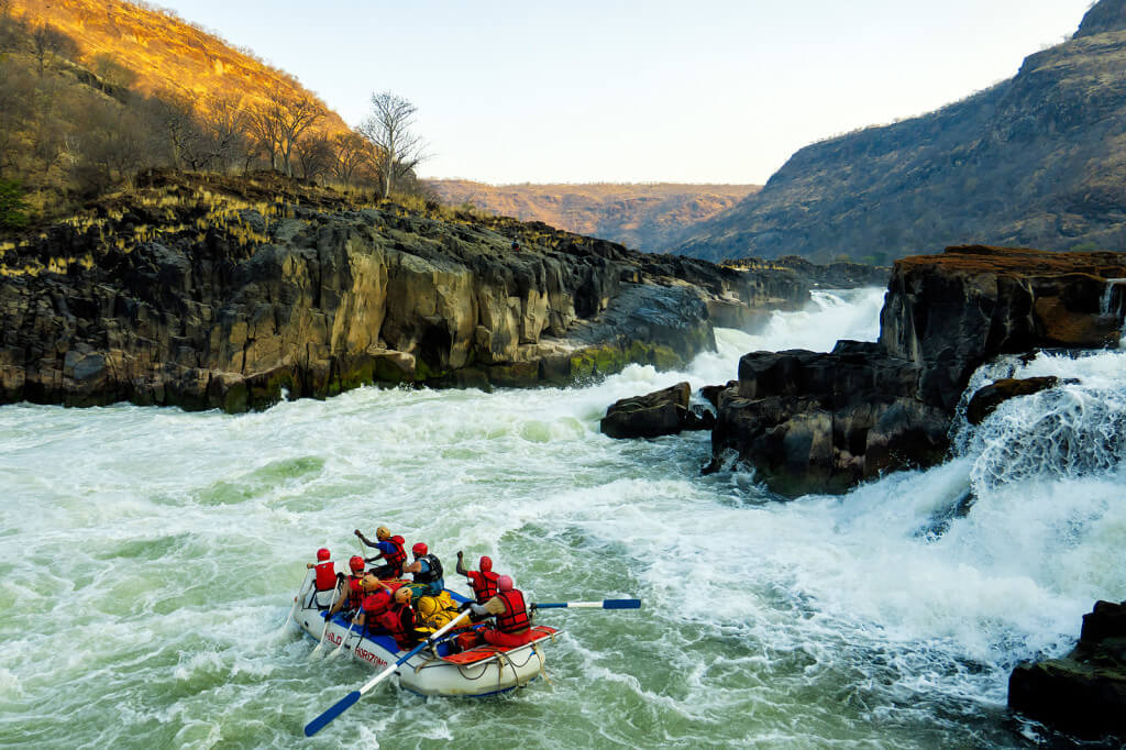Rafting the Zambezi River in Zimbabwe