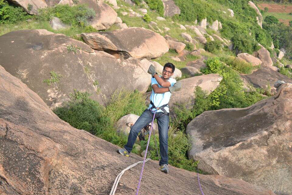 Rappelling in Kunti Betta Karnataka