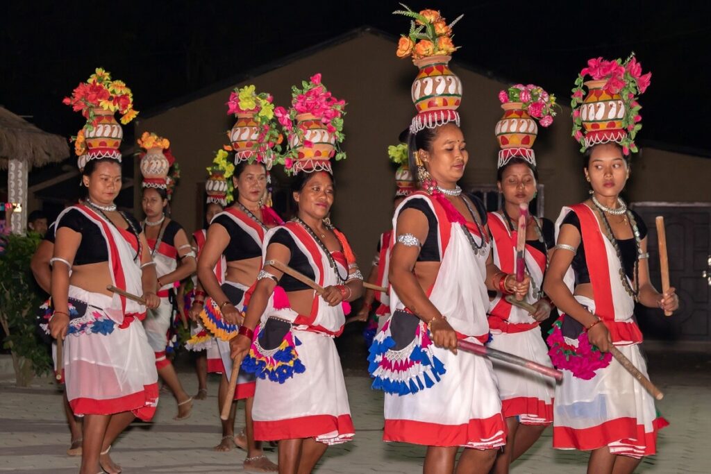 Tharu cultural performances Chitwan Nepal