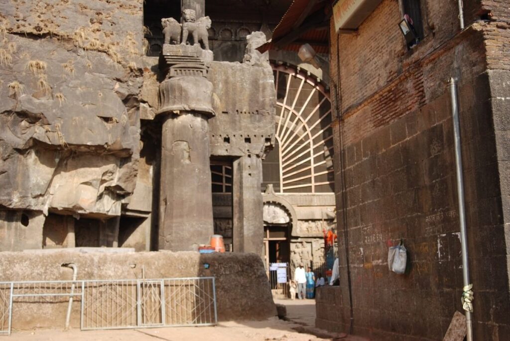 Lion Pillars Karla Caves Lonavala Maharashtra