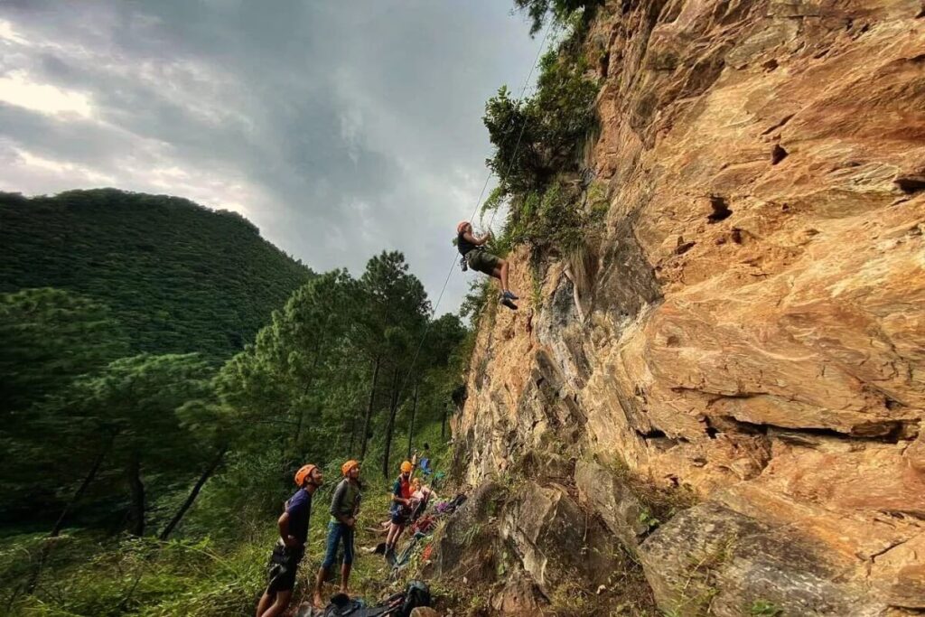 Rock Climbing in Hattiban Nepal