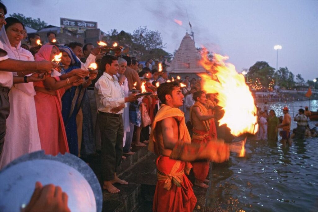 Aarti Ram Ghat Shipra River Ujjain Madhya Pradesh