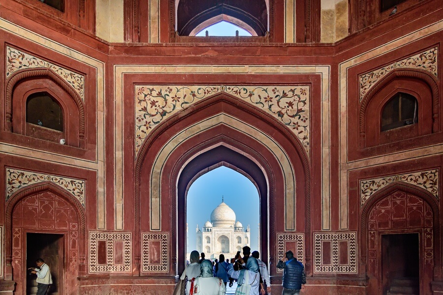 Agra Red Fort View Taj Mahal Agra