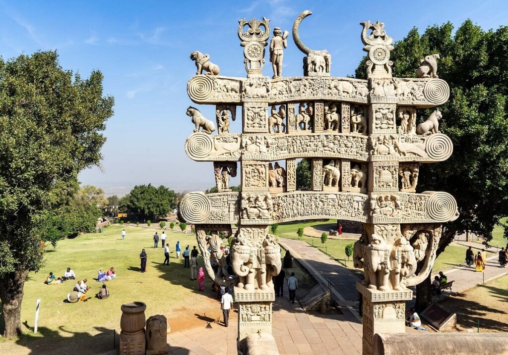 Four Gateways Sanchi Stupa Madhya Pradesh