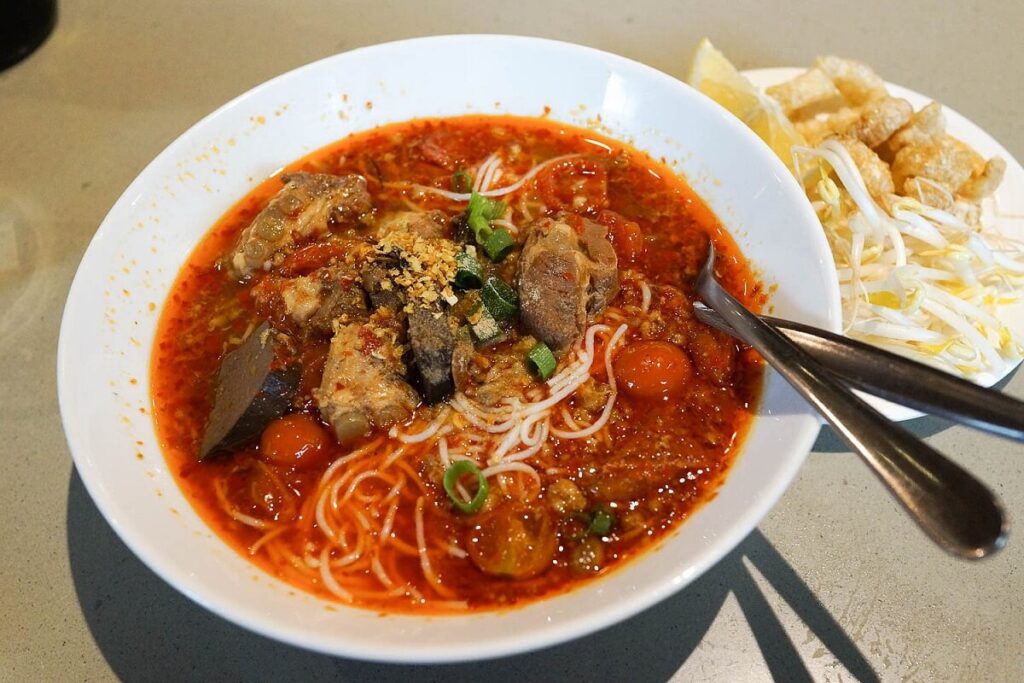 Khanom Jeen Nam Ngiao Northern Thai Dish