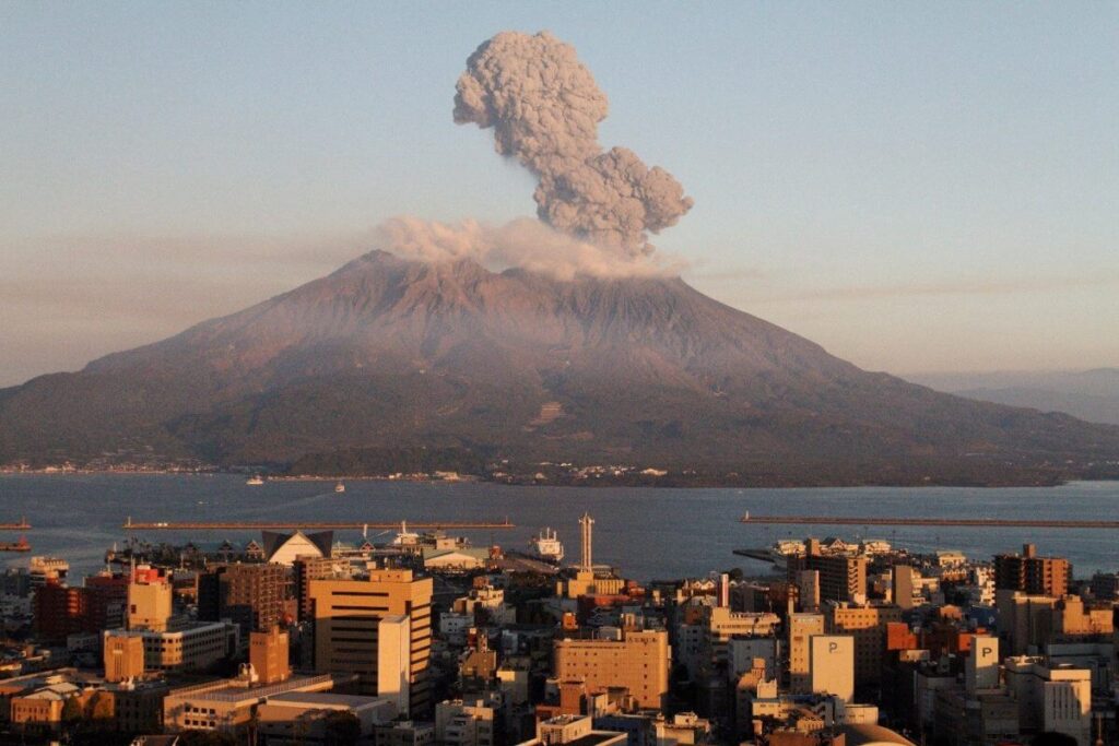 Sakurajima's Thunderous Display Volcano Japan