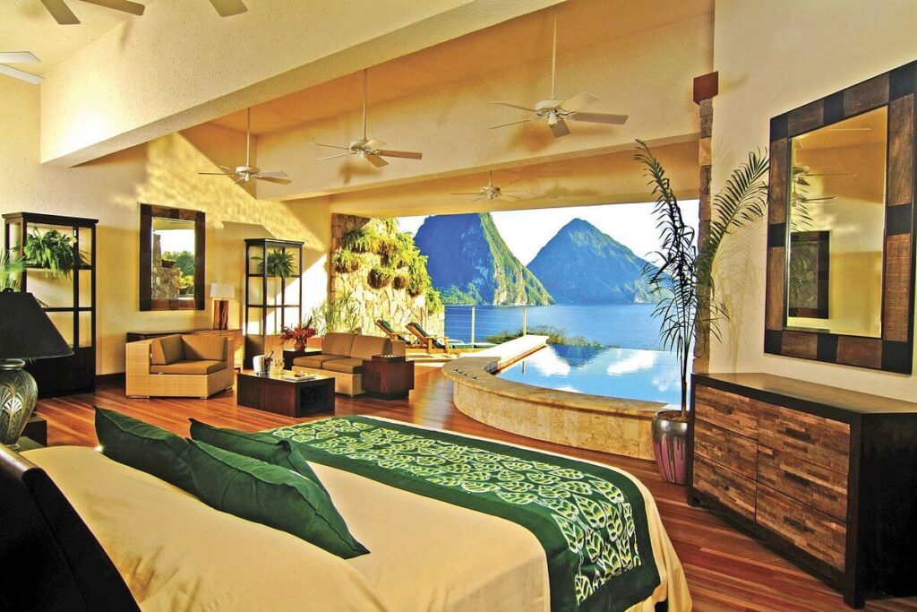 Sun Sanctuary suites Room View Jade Mountain Resort, St. Lucia, Taiwan