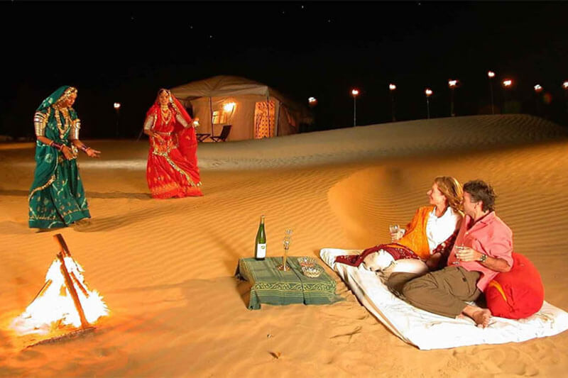 Campfire at Night Jaisalmer Rajasthan